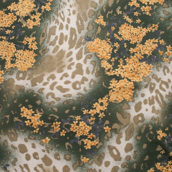 Габардин леопард (квіткова галявина) GAB-LEO-9211 фото